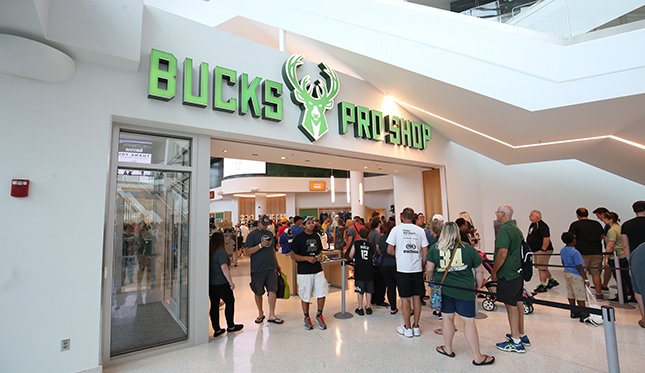 MILWAUKEE, WI - AUGUST 26: Members of the Milwaukee Bucks particpate in the Fiserv Forum Open house on August 26, 2018 in Milwaukee, Wisconsin. NOTE TO USER: User expressly acknowledges and agrees that, by downloading and or using this Photograph, user is consenting to the terms and conditions of the Getty Images License Agreement. Mandatory Copyright Notice: Copyright 2018 NBAE (Photo by Gary Dineen/NBAE via Getty Images)