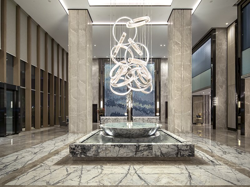 A hotel lobby designed by HBA