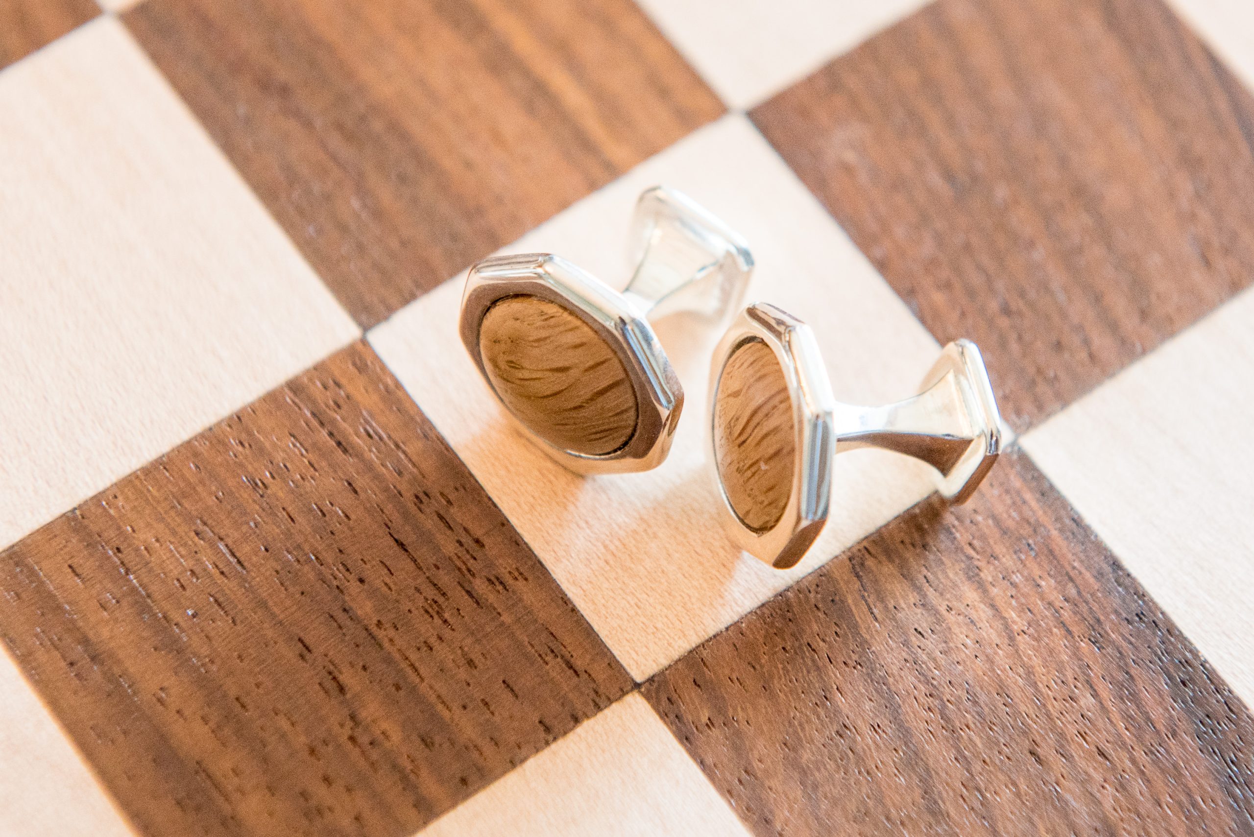 The Adare Manor oak and silver cufflinks—a small piece of Ireland on your wrists. Photo courtesy of Adare Manor