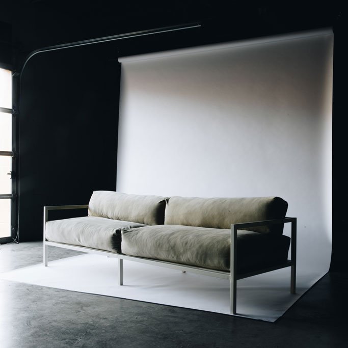 Metal-framed couch by Oil/Lumber — Oil/Lumber