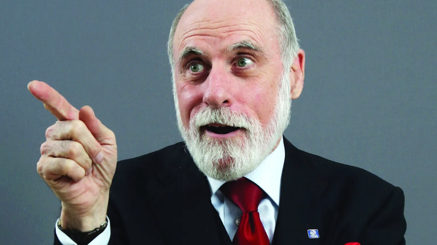 Technologist Vint Cerf in a suit