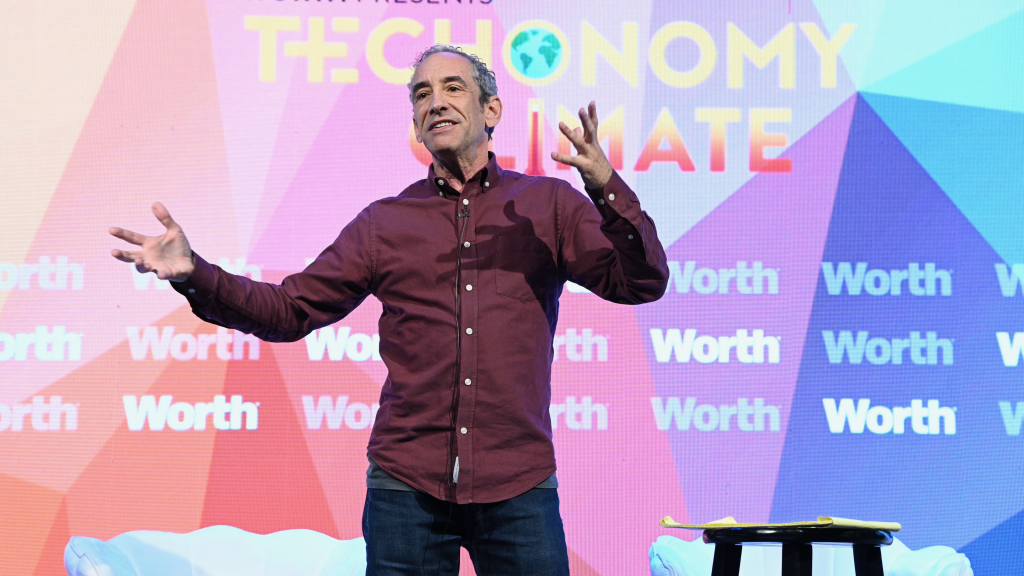 Author Douglas Rushkoff speaking at Techonomy Climate NYC: Solutions That Scale conference